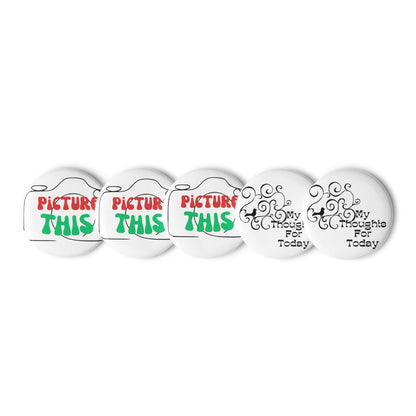 Set of pin buttons with nice graphics