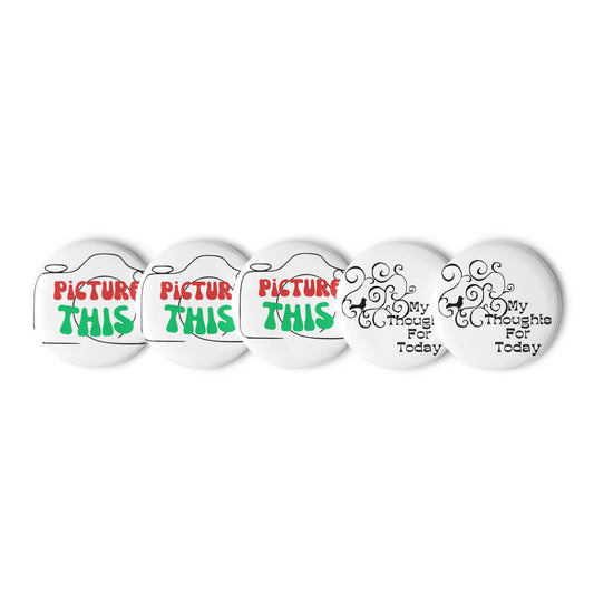 Set of pin buttons with nice graphics