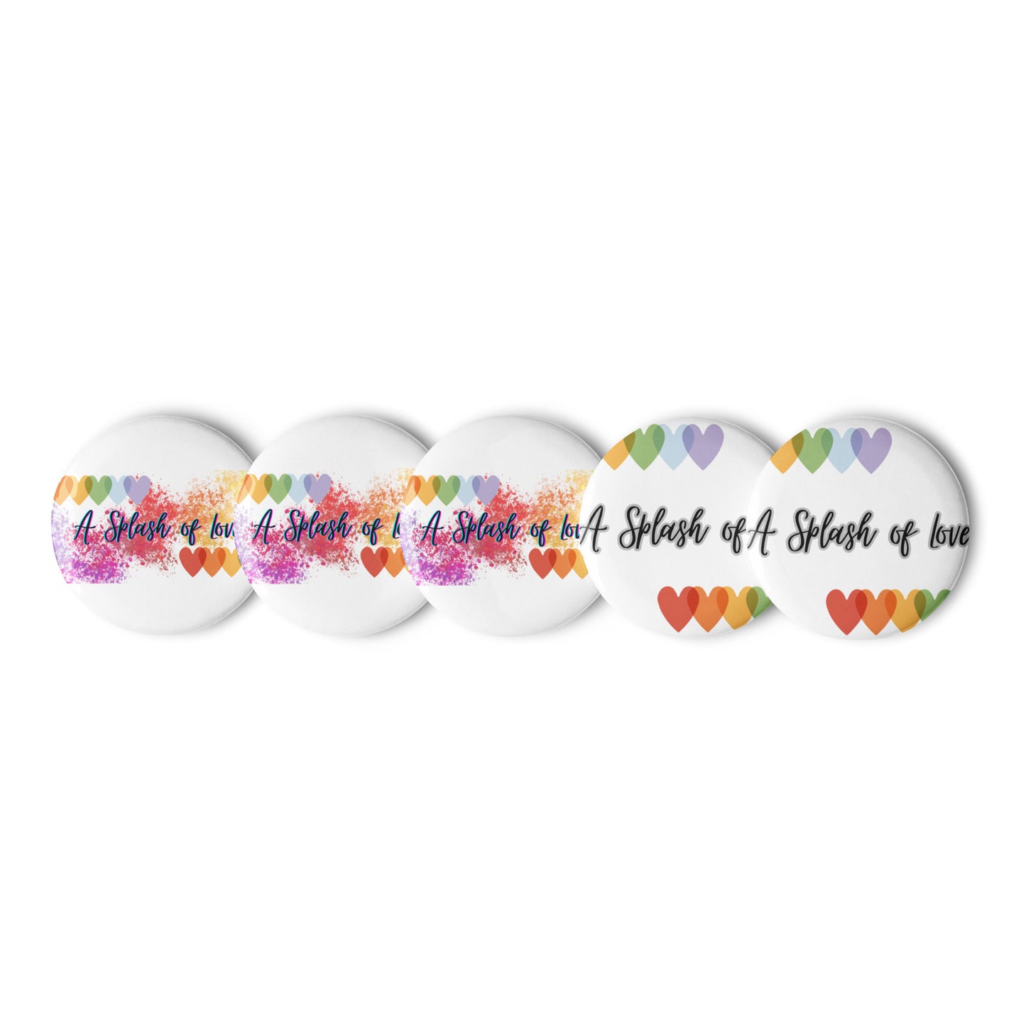 Set of pin buttons with cute graphics