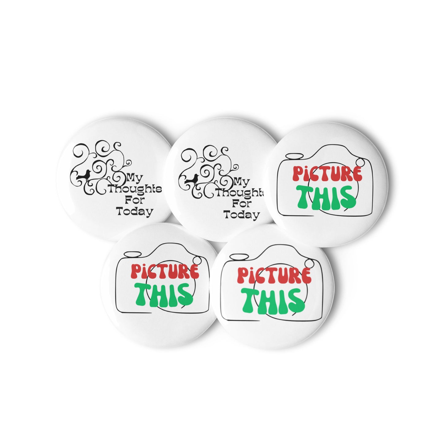 Set of pin buttons with nice graphics