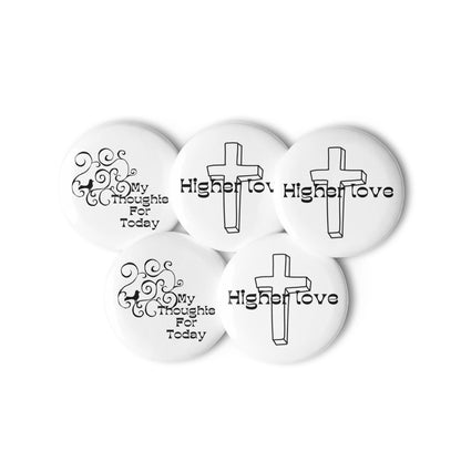 Set of pin buttons with fun graphics