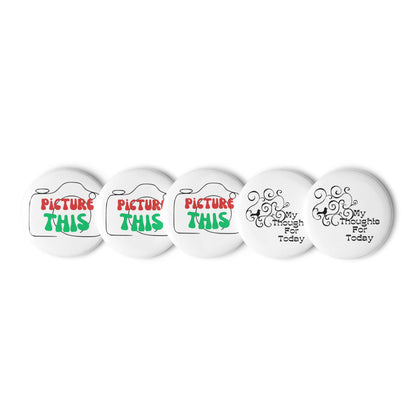 Set of pin buttons with nice graphics