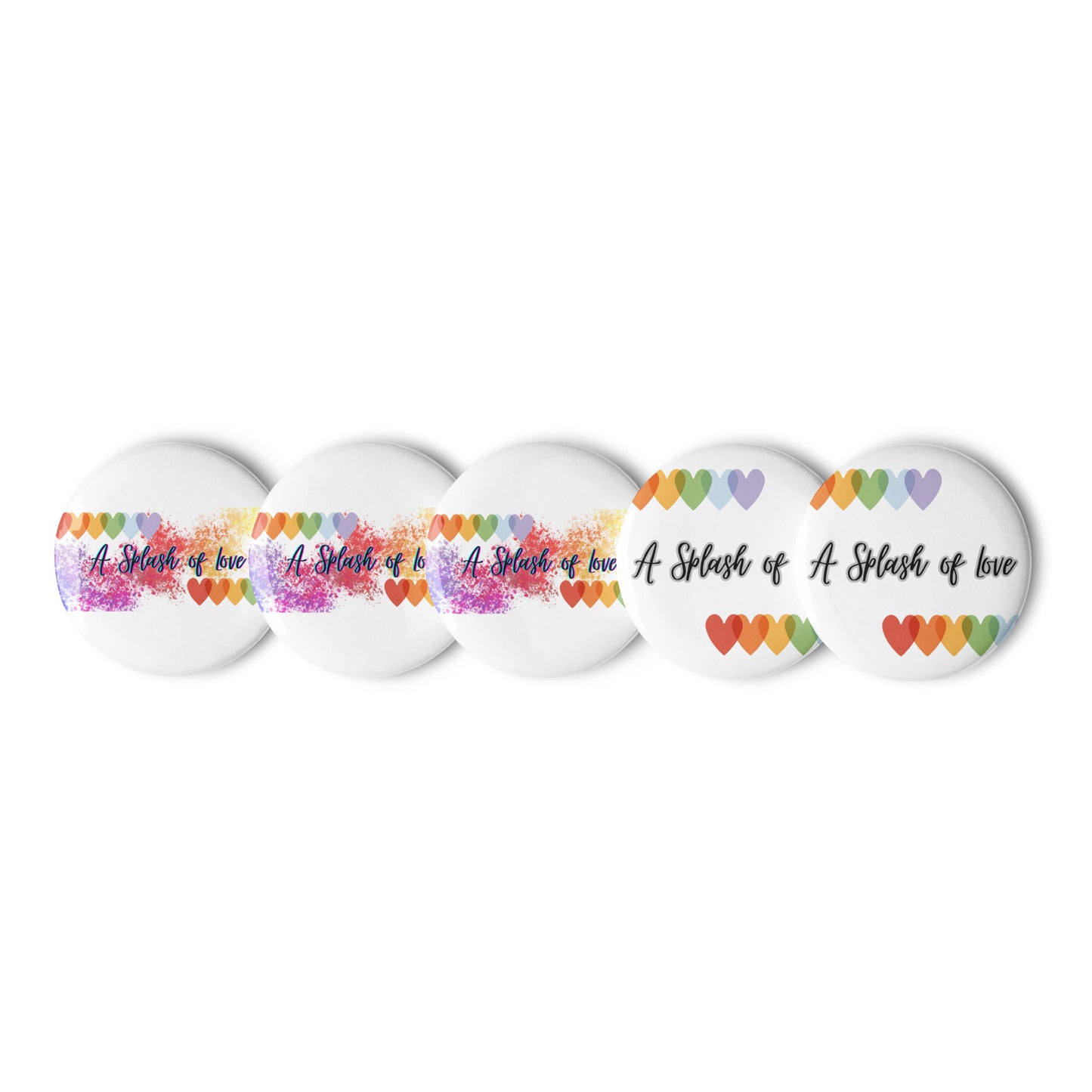 Set of pin buttons with cute graphics