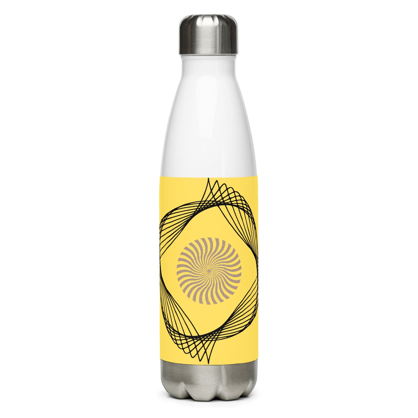 Stainless Steel Water Bottle With Cute Spiral Design