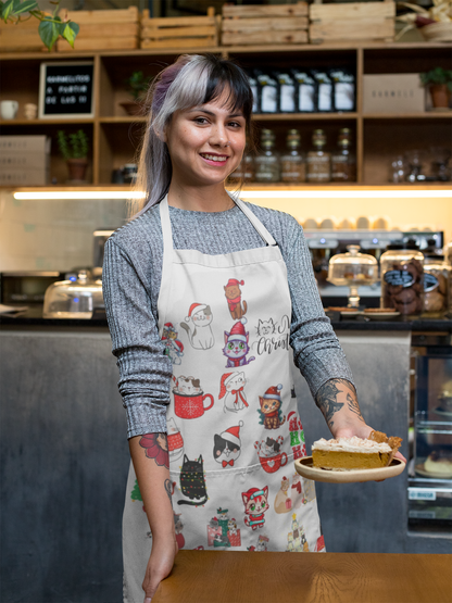 Meow Christmas Cooking Apron