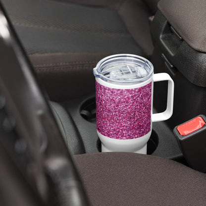 Travel mug with a handle