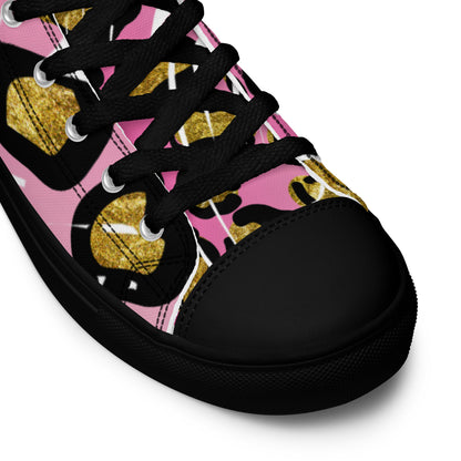 Women’s high top canvas shoes with design