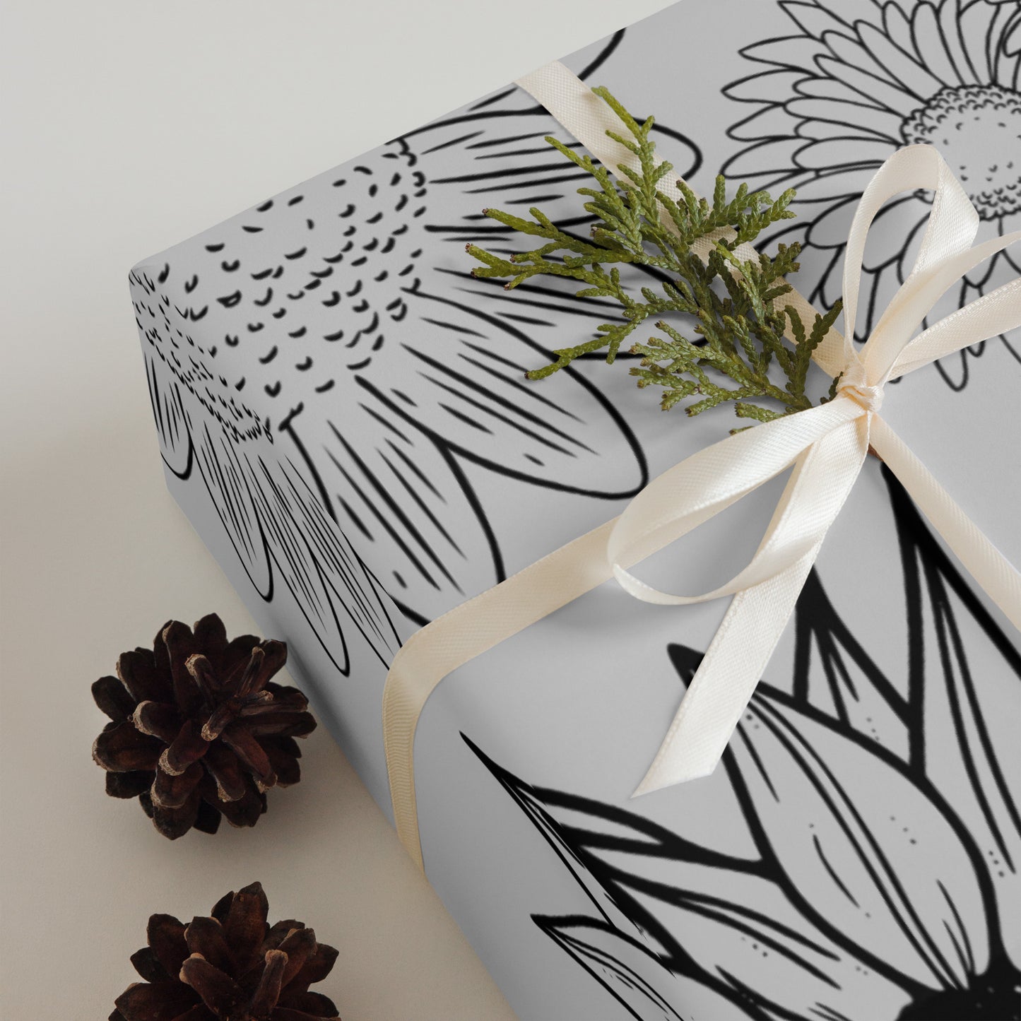 Wrapping paper sheets - flowers