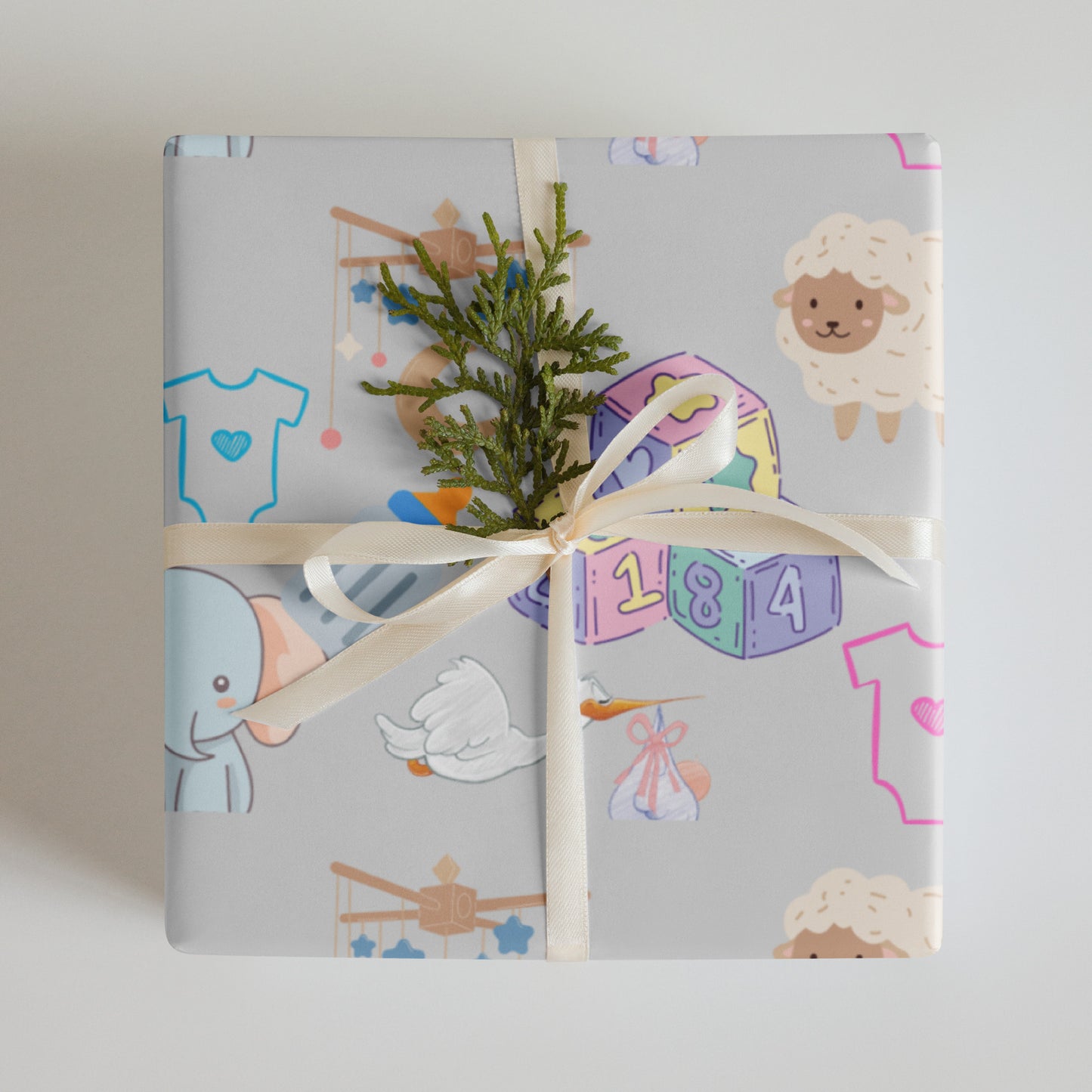 Wrapping paper sheets for babies