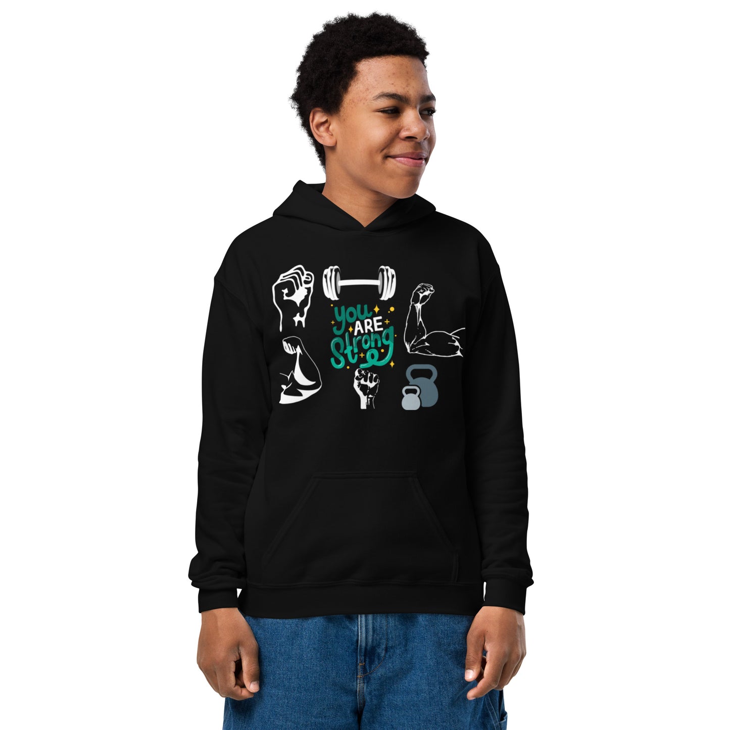 Youth heavy blend hoodie with nice graphic