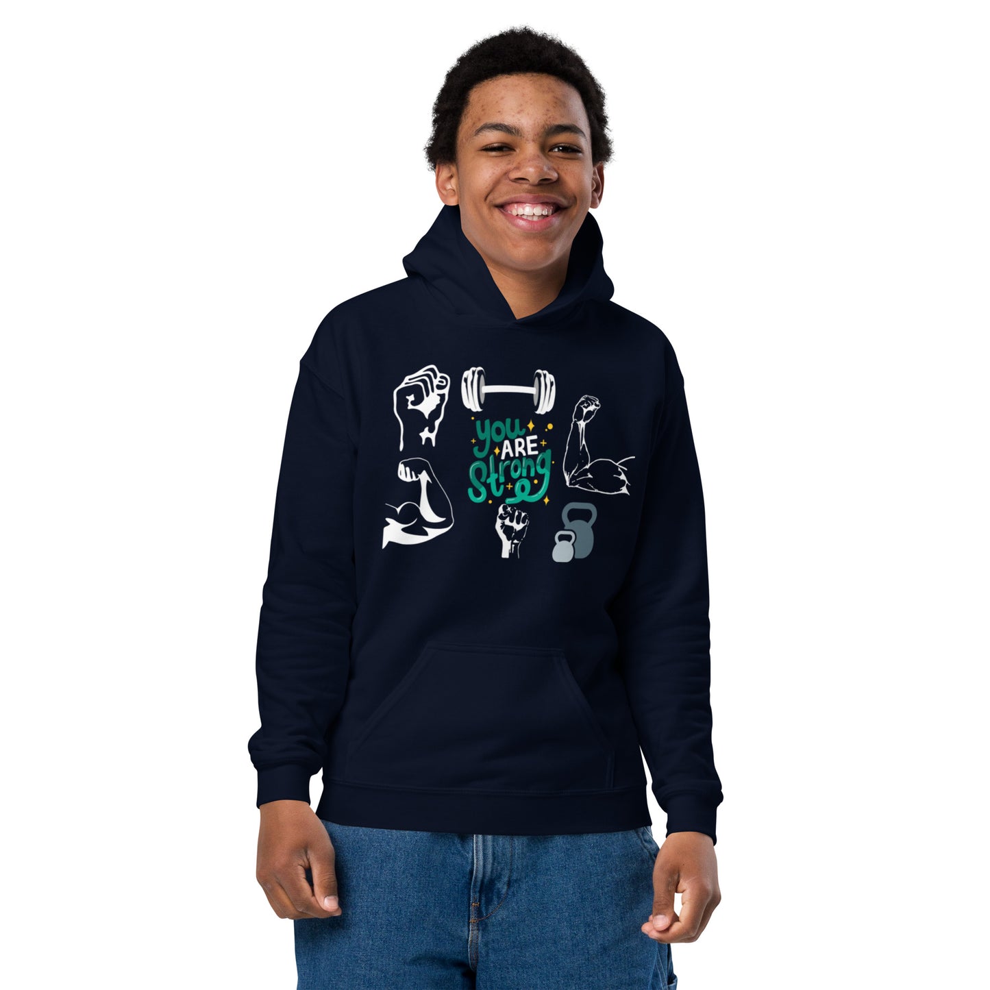 Youth heavy blend hoodie with nice graphic